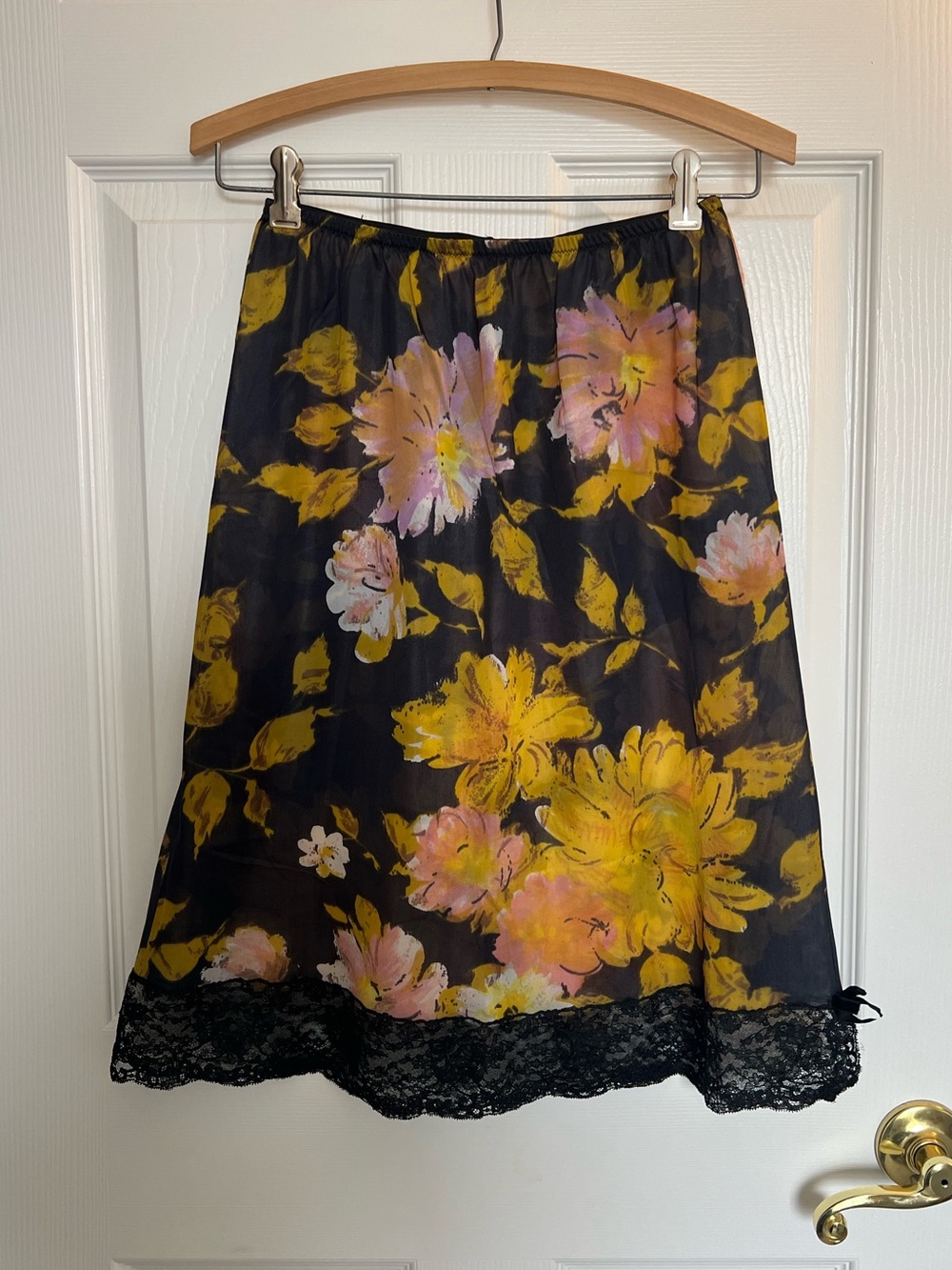Vintage Vanity Fair Floral Slip Skirt
